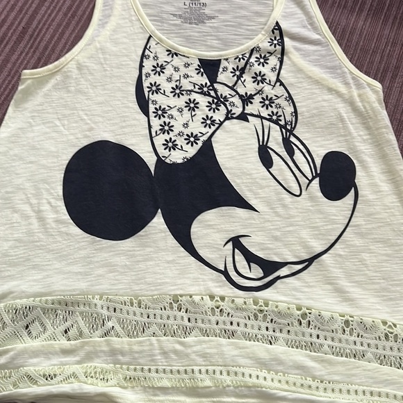 DISNEY SLEEVELESS BLOUSE NEON YELLOW SIZE L(11-13) - Picture 9 of 9